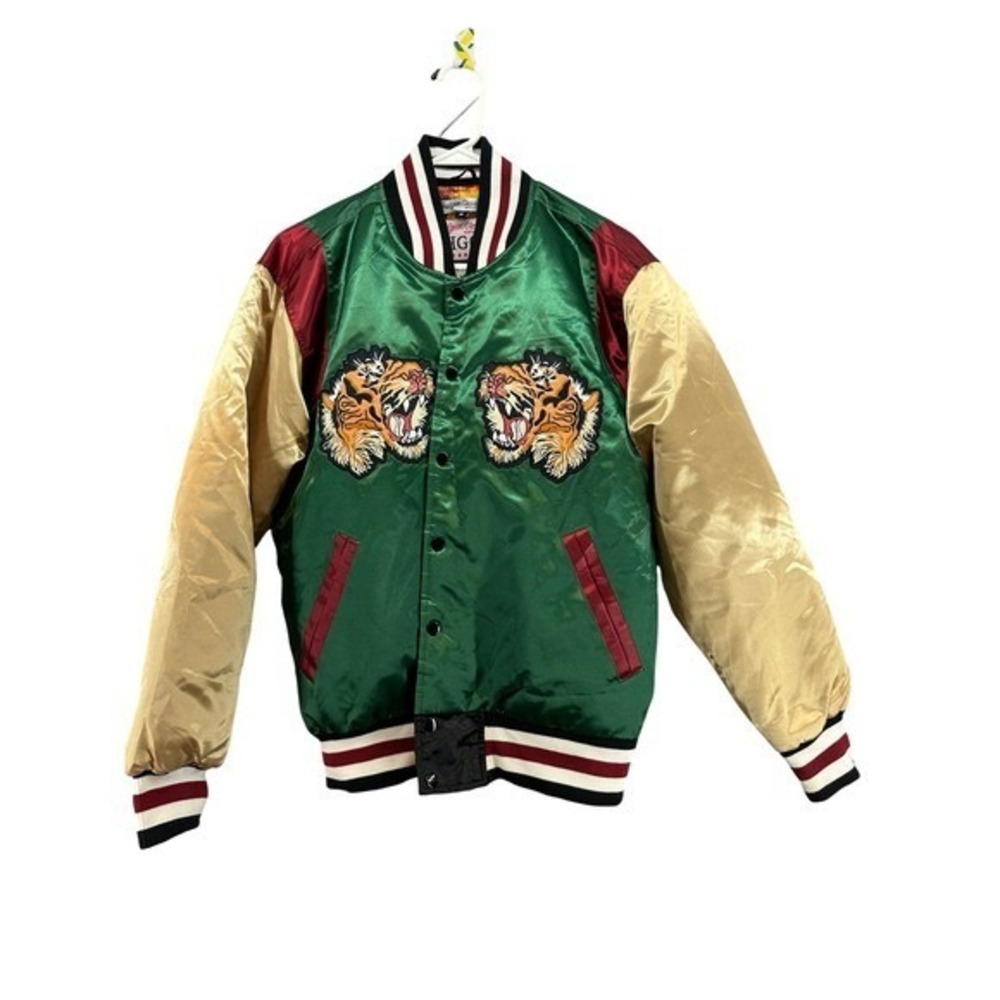 Wu-tang Clan Headgear Classics Green Satin Bomber Jacket‎ Medium